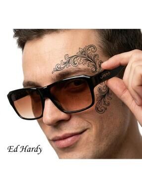 Ed Hardy Hand-made Sunglasses China | Rectangular Black